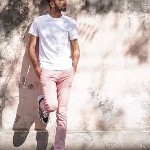 HM Men White Solid Cotton Pure Cotton T-shirt Regular Fit