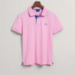 GANT Men Pink Polo Collar Slim Fit T-shirt