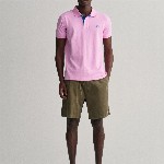 GANT Men Pink Polo Collar Slim Fit T-shirt