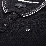 Sztori Men Plus Size Pure Cotton Monochrome Polo T-shirt