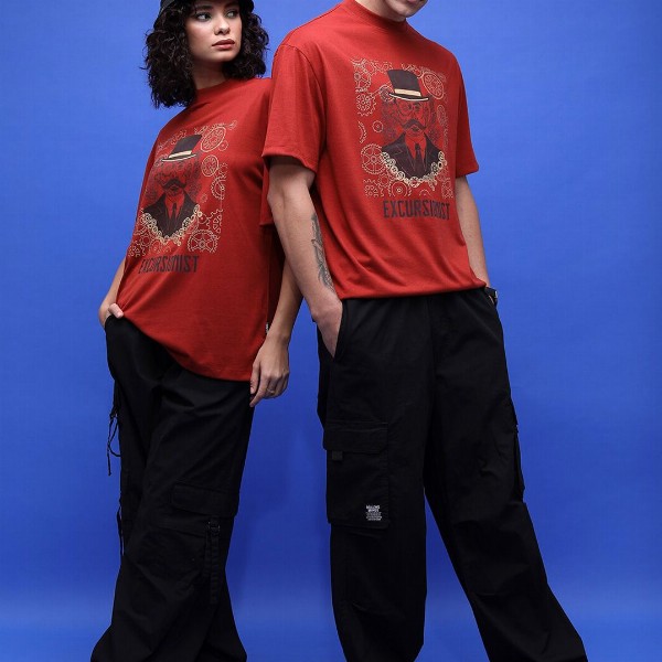 HIGHLANDER Unisex Graphic Printed Dropshoulder Oversized Tshirt