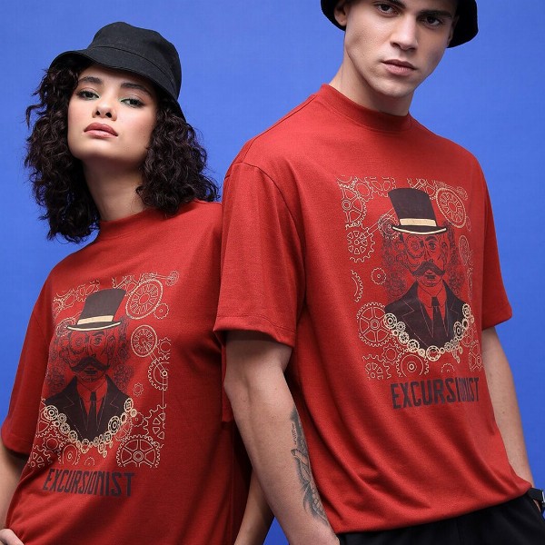 HIGHLANDER Unisex Graphic Printed Dropshoulder Oversized Tshirt
