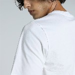 Puma Men Small Logo Solid Pure Cotton Short Sleeve T-Shirt