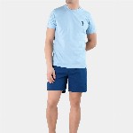 U.S. Polo Assn. Men Embroidered Logo Pure Cotton Lightweight Lounge T-shirt