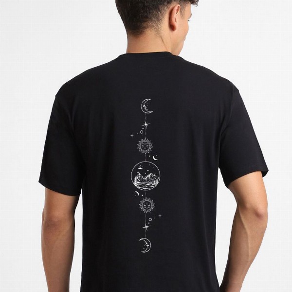 NOBERO Men Oversized Graphic Printed Cotton T-shirt