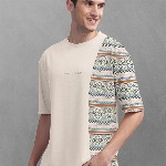 BULLMER Tribal Printed Oversized Cotton T-shirt