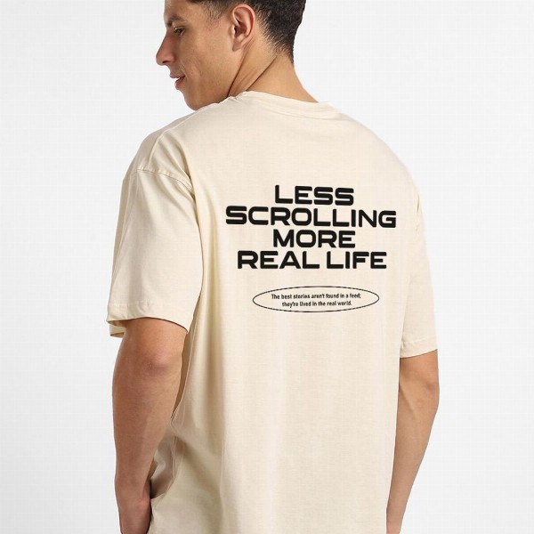 NOBERO Men Printed Oversized Fit T-shirt