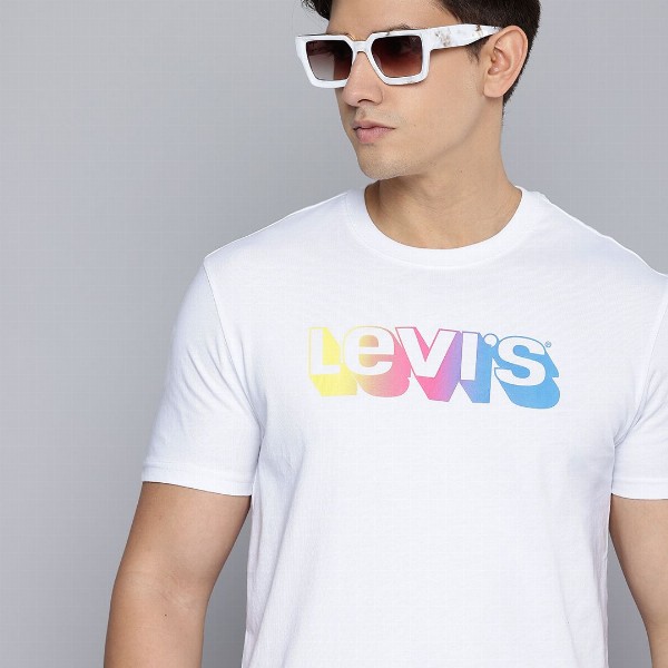 Levis Brand Logo Printed Pure Cotton T-shirt