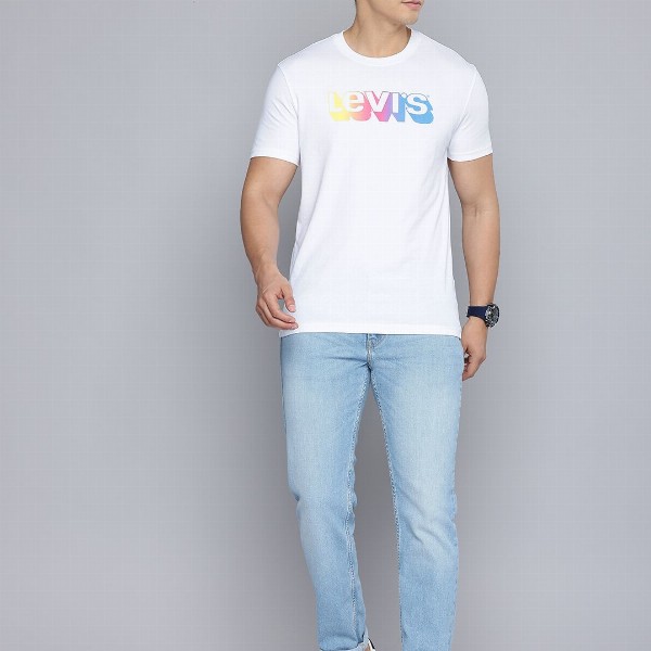 Levis Brand Logo Printed Pure Cotton T-shirt