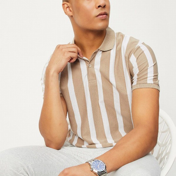 max Striped Polo Collar T-shirt
