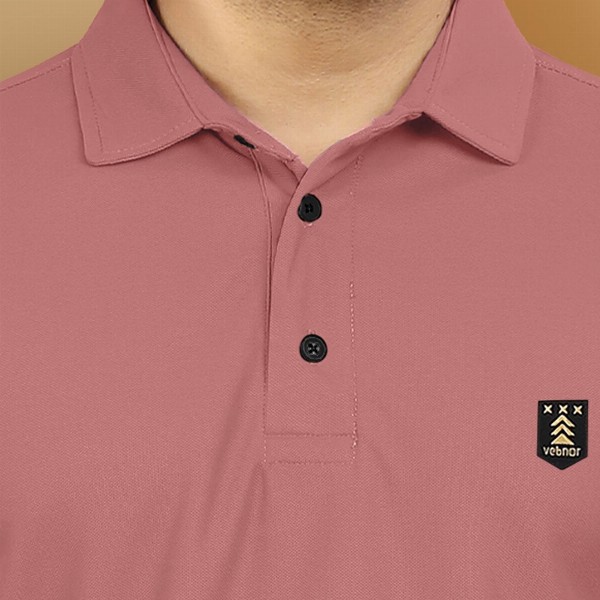 VeBNoR Men Solid Polo Collar T-shirt