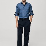 MANGO MAN Chambray Pure Cotton Shirt