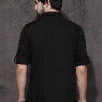 Roadster Men Black Pure Cotton Casual Shirt