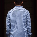 Powerlook Men Spread Collar Vertical Striped Cotton Casual Shirt
