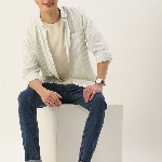 Mast & Harbour Men Cotton Striped Casual Shirt