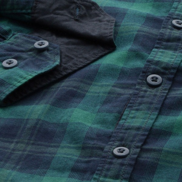 Roadster Men Green & Navy Blue Checked Casual Shirt