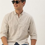 Mast & Harbour Men Standard Opaque Striped Casual Shirt