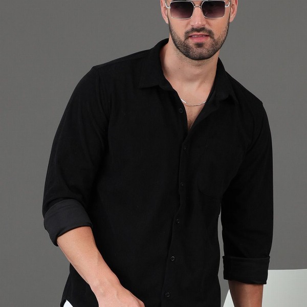 HERE&NOW Checked Spread Collar Cotton Slim Fit Casual Shirt