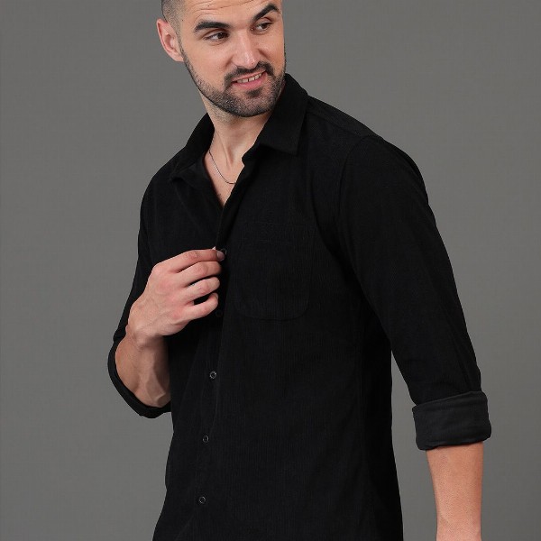 HERE&NOW Checked Spread Collar Cotton Slim Fit Casual Shirt