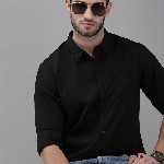 Roadster Men Black Pure Cotton Casual Shirt