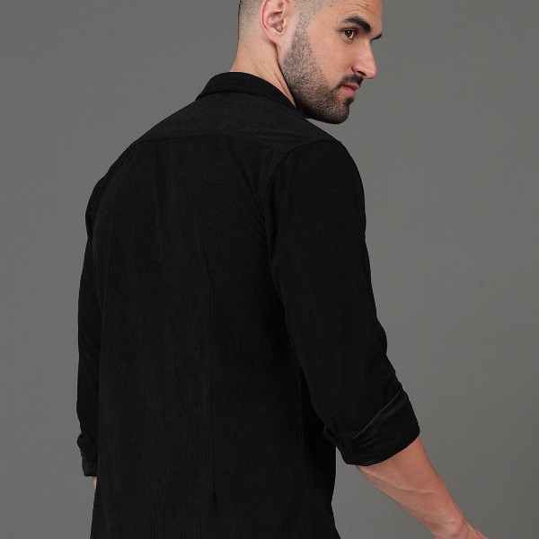 HERE&NOW Checked Spread Collar Cotton Slim Fit Casual Shirt