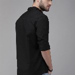 Roadster Men Black Pure Cotton Casual Shirt