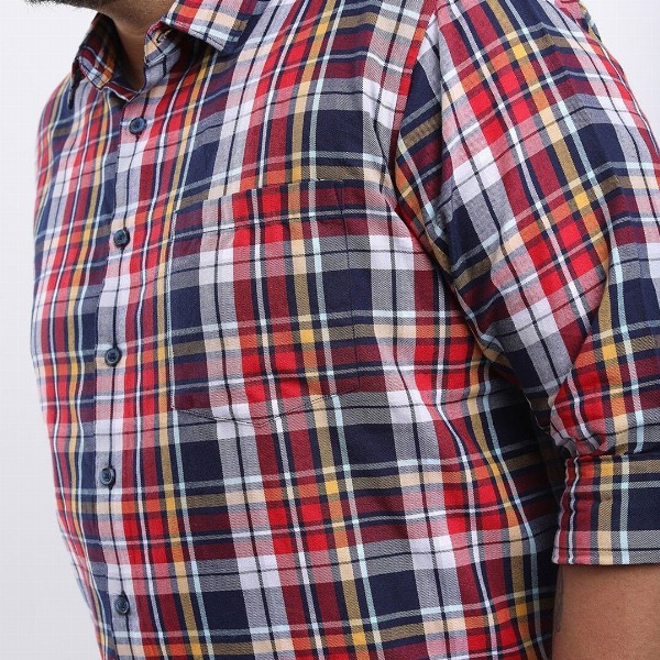 HIGHLANDER Men Plus Size Regular Fit Tartan Checks Casual Shirt