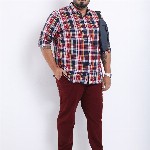 HIGHLANDER Men Plus Size Regular Fit Tartan Checks Casual Shirt