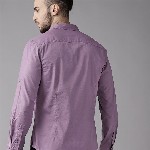 Roadster Men Purple Pure Cotton  Solid Opaque Casual Shirt