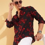 HERE&NOW Men Slim Fit Floral Opaque Printed Casual Shirt