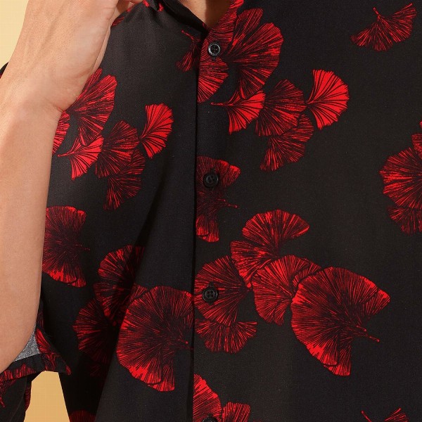 HERE&NOW Men Slim Fit Floral Opaque Printed Casual Shirt