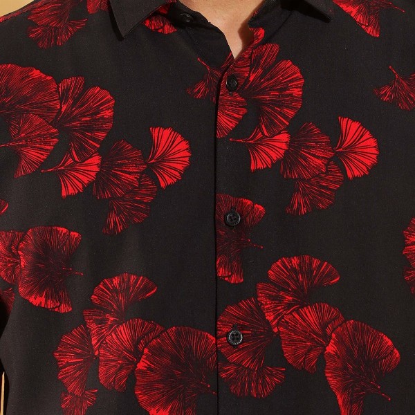 HERE&NOW Men Slim Fit Floral Opaque Printed Casual Shirt