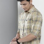 The Indian Garage Co Men Green Regular Fit Tartan Checks Opaque Checked Casual Shirt