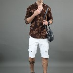 HERE&NOW Abstract Printed Slim Fit Casual Shirt