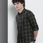 The Indian Garage Co Men Tartan Checked Casual Shirt