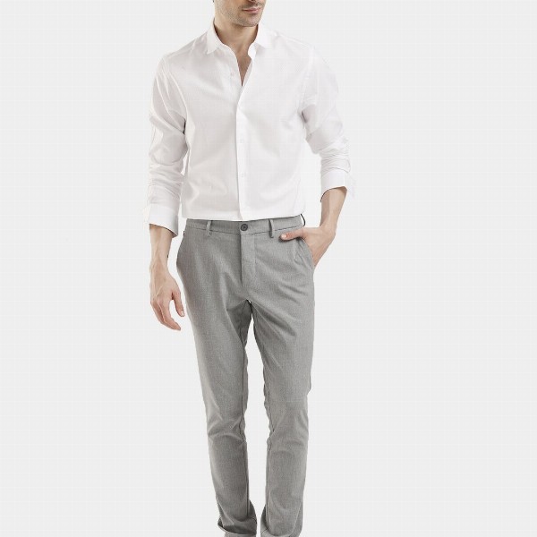 The Collection Classic Slim Fit Geometric Printed Spread Collar Shirt