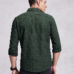 WROGN Opaque Self Design Textured Pure Cotton Casual Shirt