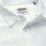 Roadster Men White Cotton Linen Casual Shirt With Roll-Up Sleeves