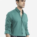 RARE RABBIT Men Cambroc Spread Collar Regular Fit Shirt