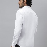 KINGDOM OF WHITE Pure Cotton Western Casual Stay White Shirt