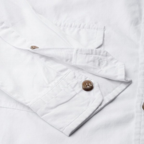 HIGHLANDER Men White Slim Fit Solid Casual Shirt