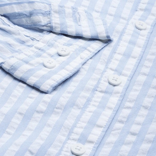 Moda Rapido Men Blue & White Slim Fit Striped Casual Shirt