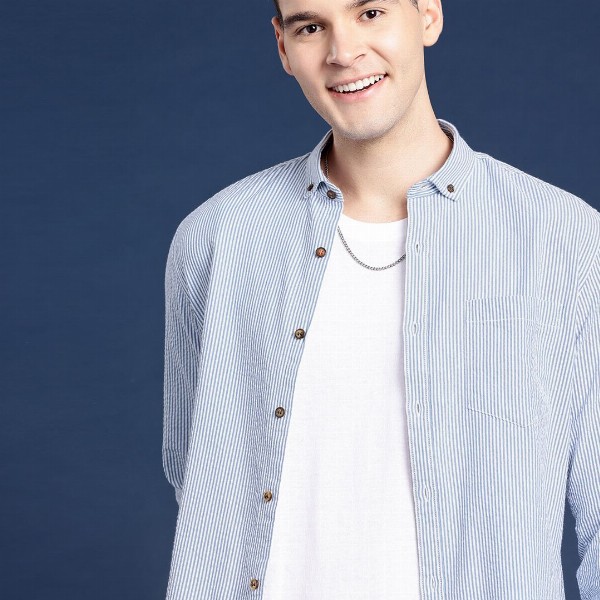 Mast & Harbour Men Standard Striped Casual Shirt