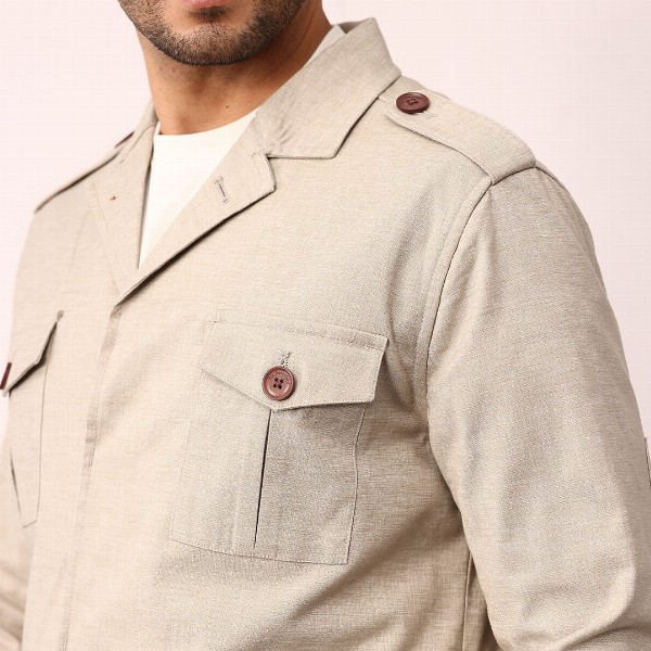 Mr Bowerbird Single-Breasted Tailored Fit Blazer with Shoulder Tabs