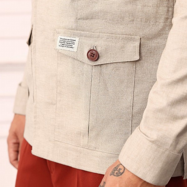 Mr Bowerbird Single-Breasted Tailored Fit Blazer with Shoulder Tabs