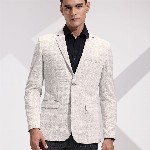 INVICTUS Slim Fit Checked Notched Lapel Single Breasted Blazer
