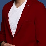 SHOWOFF Slim-Fit Notched Lapel Collar Single-Breasted Cotton Casual Blazer