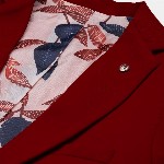 SHOWOFF Slim-Fit Notched Lapel Collar Single-Breasted Cotton Casual Blazer