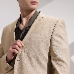 INVICTUS Checked Notched Lapel Collar Slim Fit Semiformal Blazer