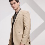 INVICTUS Checked Notched Lapel Collar Slim Fit Semiformal Blazer